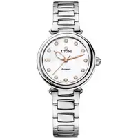 在飛比找PChome24h購物優惠-TITONI 梅花錶 炫美系列 限量 百年紀念款機械女錶-珍