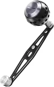 Baitcasting Power Handle Aluminum Alloy er Arm for Bait Caster Round Fishing Reel Handle Knob Replacement Parts 8 * 5mm Holes Black