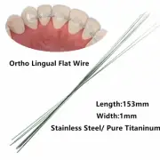 10Dental Orthodontic Bracket Lingual Retainer Wire Flat Stainless Steel Titanium