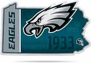 Rico Industries NFL Philadelphia Eagles State Shape Shape Cut Pennant - Home and Living Room Décor - Soft Felt EZ to Hang