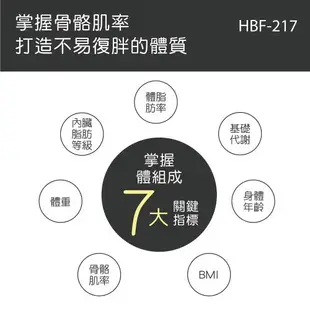 OMRON歐姆龍體重體脂計HBF-217(兩色任選)