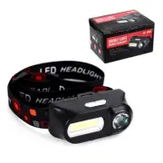 Multi-Function Usb Port Rechargeable Headlamp Cob Outdoor Emergency Head Torc CR
