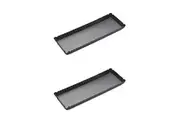 2x Mastercraft 36x13cm Loose Base Non-Stick Rectangle Flan Quiche Pan Baking BLK