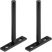 Tofficu 2pcs Heavy Duty T Shaped Hidden Shelf Brackets for Partition Support Durable Wall Mount Brackets for Multipurpose Shelving Easy Installation Black Design