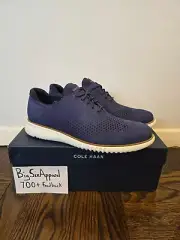 Cole Haan 2.Zerogrand Laser Wing Tip Oxford Lined Size 10.5 BRAND NEW