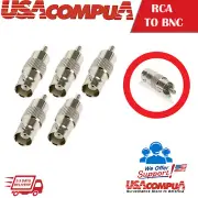 5 BNC Female to RCA Male Coax RG59 Cable Connector Adapter 4 CCTV camera