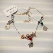 Austrian Crystal & Resin Bead Anklet