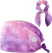 [YTYVAGT] Scrub Caps Women,Scrub Hats Suitable for Women,Colorful Pink Watercolor