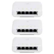 3PK Ubiquiti USW Flex Mini 5 Port Gigabit Managed Switch w/1 PoE In/4 PoE Out