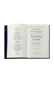 [Graphic Image] The Great Gatsby Leather Hardcover Book