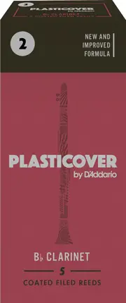 Rico Plasticover Bb Clarinet Reeds, Strength 2.0, 5-pack
