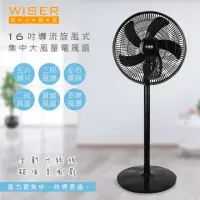 在飛比找momo購物網優惠-【WISER精選】勳風16吋導流旋風式電風扇立扇循環扇(新型