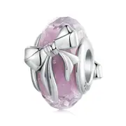 925 Sterling Silver Bowknot Murano Charm Bead