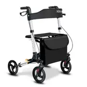 Altus Euro Walker with Seat Mobility Rollator Seat Back Bag Aluminium Frames