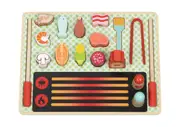 Tooky Toy Pretend Play Toy Grill Set, Eleganter TJ454