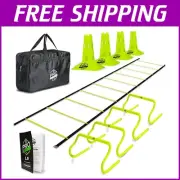 Versatile Speed and Agility Training Set - Ladder, Hurdles & Cones for Outdoors
