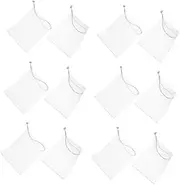 PLAFOPE 30pcs Portable Drawstring Soap Makers Soap Storage Pouches (white)