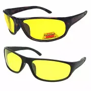 Polarized Sunglasses Night Vision Glasses Driving Eyewear Yellow Tinted Lenses