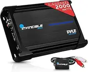 Pyle 12” Class AB MOSFET Amplifier – 2000W Max Invincible Series Monoblock 2-Channel Amp, Advanced Protection Circuitry, Compact and Lightweight Home Audio, PWM Power Supply