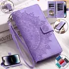Leather Zip Wallet Case Flip Cover For iPhone 16 15 14 13 12 11 Pro Max 8 Plus