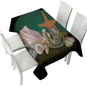 Still Life With a Mermaid and Sea Shells Tablecloth