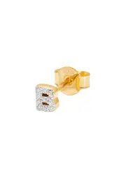 Missoma B Initial 18kt Gold-plated Single Stud Earring - One Size One Size