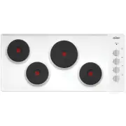 Chef 90cm Electric Solid Cooktop White CHS942WB
