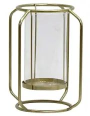 [Willow & Silk] Floating Pillar Candle Holder in Gold