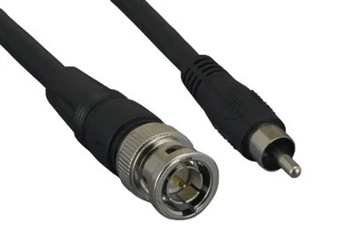3'-25' BNC to RCA Composite Video Cable Cord M/M Male Connector 75ohm Coax RG59U
