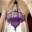 BR102 UNIQUE Pendant Moroccan Art Swag Metal/Brass Lamp