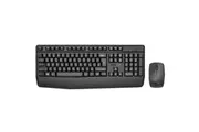 Promate Ergonomic Wireless Multimedia Keyboard & Mouse Combo - Black Ergonomic
