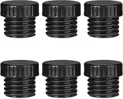 6pcs Light Socket Safety Cap Plugs, 1.18x1.06 Inch Bulb Socket Cover for String Lights, Standard E26 Base (Black)