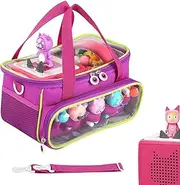 Speaker Carrying Bag, Cute Speaker Case | Protective Audio Organizer Stand with Shoulder Strap and Handlebars | Collectibles Bag