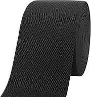 Black Wide Knit Elastic Band for Sewing 3 inch 5yards Double-Side Twill Woven Elastic Heavy Stretch Elastic Spool Band for Pants Waist-Wigs-Skirts-Craft-DIY Projects