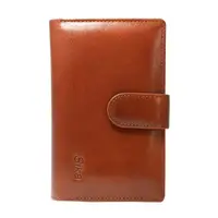 在飛比找momo購物網優惠-【Sika】義大利時尚真皮壓扣中夾(A8207-01原味褐)