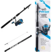 Jarvis Walker Focus Series 2 General Purpose Telescopic Combo 8ft Black..