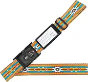 [VANGUARD] VANGARD Suitcase Belt, One Touch, Convenient, Luggage Lock, Named, Convenient Travel Goods, Made in Japan, Stylish, Native Pattern, Orange, TSA Lock, Keyed