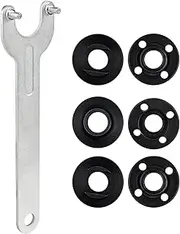 [Topbuti] 7pcs Grinder Flange Angle Wrench Spanner Metal Lock Nut for Compatible with Dewalt Milwaukee 193465-4 Bosch Black Decker Ryobi Makita 5" 5/8-11 Parts