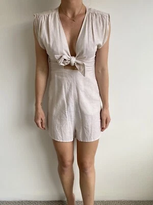 Supre Tie Front Playsuit - Size 6