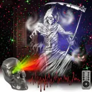 Halloween Projection Light with Timer 5 Red and Green Light Modes and Music