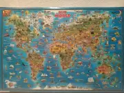 NEW SEALED Dino’s Illustrated Map Of The World 500 Pc 24”x36” Puzzle Children's