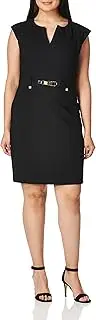 [Calvin Klein] Women's Shift Dress with Gold Hardware