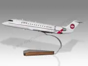 Bombardier Canadair CL-600 Cimber Air Desk Wood Airplane Model Small Scale 1/72