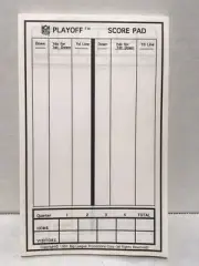 1991 NFL Playoff Board Game Replacement Score Pad UNUSED