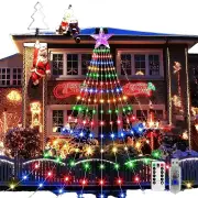 NNETM Dazzling Drapes: 200 LED Waterfall Lights for Christmas Trees