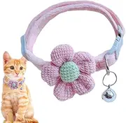 Pet Flower Collars | Breakaway Cat Collars Floral with Bell | Flower Patterns Collar for Pets Daily and