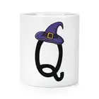 Letter Q Witches Wizard Hat Makeup Brush Pencil Pot Witch Halloween Alphabet