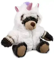 DolliBu Black Bear Unicorn Plush Stuffed Animal with Outfit, 10 Inches