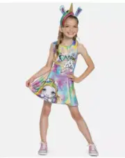 Poopsie Slime surprise unicorn Rainbow Brightstar Girls 4-6x Halloween Costume.