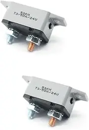 ETHZZLE 2pcs 12v Mini Circuit Breaker 50a Resettable 2.5ka Interrupt Rating Fit for Trucks Marine RV's Trolling Motors Ip66 Waterproof
